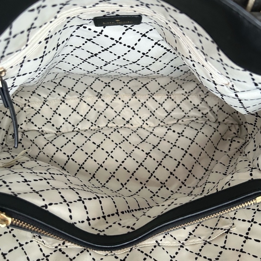 Kate Spade ♠️ Cove Street Airel Black Saffiano Leather Large Tote Bag - Picture 9 of 11
